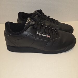 Reebok Princess Women's Classic Sneakers Black Shoes Size 8.0 WIDE